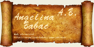 Angelina Babac vizit kartica